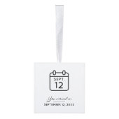 パーソナライズされた誕生統計オーナメント キューブオーナメント (右)