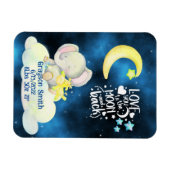 パーソナライズされた誕生統計ゾウ磁石 マグネット (横)