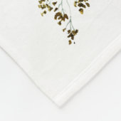 パーソナライズされた誕生統計ピンクフローラボーベビー フリースブランケット (角)