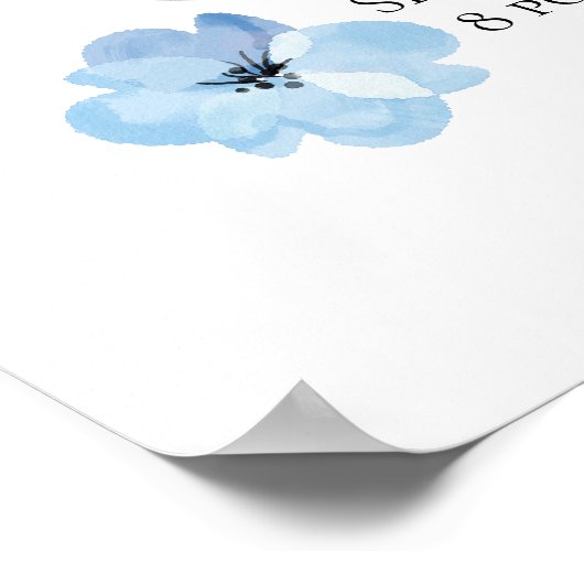 パーソナライズされた誕生統計ベビーエレファントブルーグレー ポスター (角)