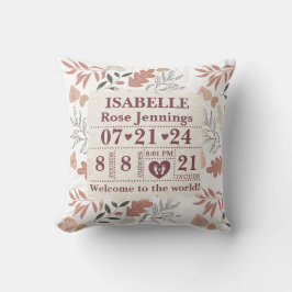 パーソナライズされた誕生統計ボー離れホ クッション