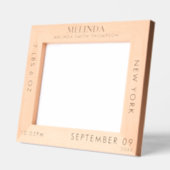 パーソナライズされた誕生統計誕生情報の写真 レーザー彫刻フレーム (左)