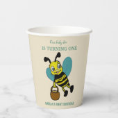 パーソナライズされた誕生1年目のパーティー 紙コップ (裏面)