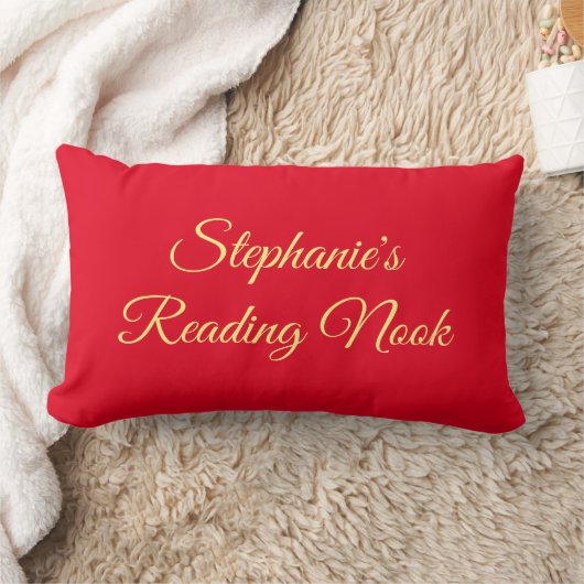 パーソナライズされた読エレガントかわいらしの座敷 ランバークッション (ブランケット)
