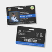 パーソナライズされた警察官法執行機関ID バッジ (正面＆裏面)