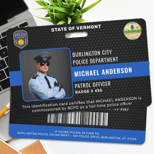 パーソナライズされた警察官法執行機関ID バッジ