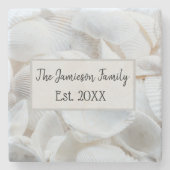 パーソナライズされた貝殻 ストーンコースター (正面)