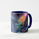 パーソナライズされた買宇宙をテーマにしたマグカップ マグカップ (正面右)