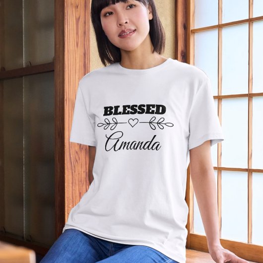 パーソナライズされた賛美ハート Tシャツ