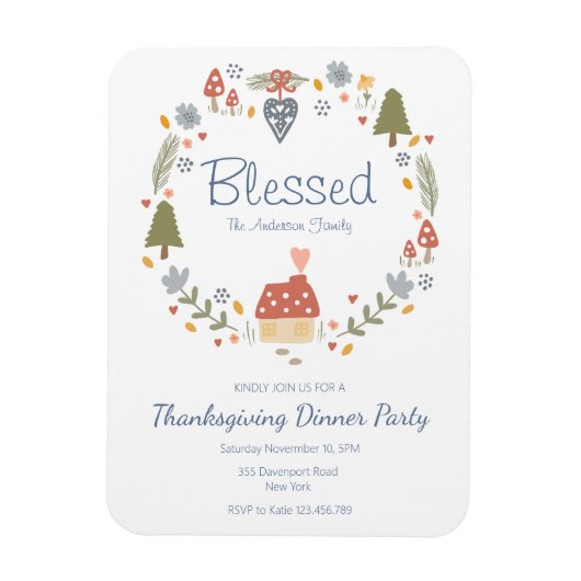 パーソナライズされた賛美パーティー マグネット (縦)