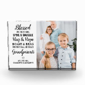 パーソナライズされた賛美祖父母の詩モダン フォトブロック (正面)