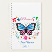 パーソナライズされた賛美蝶 プランナー手帳 (正面)