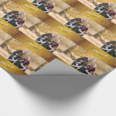 パーソナライズされた賛美金ゴールド写真ラッピング紙 ラッピングペーパー (角)