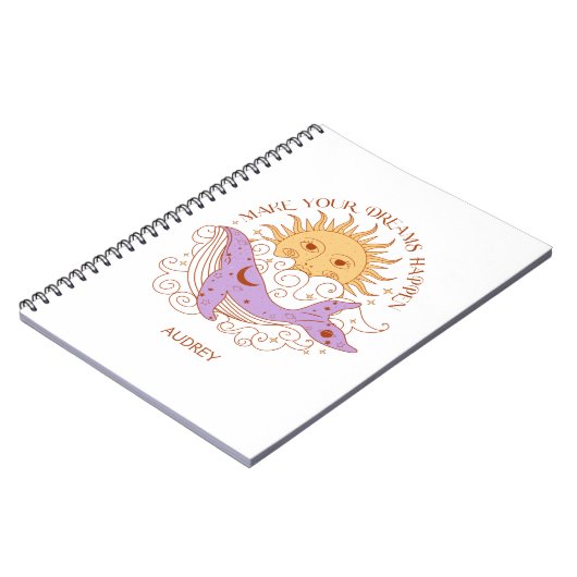 パーソナライズされた贈り物で夢を叶える ノートブック (左側)