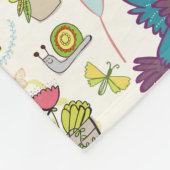 パーソナライズされた贈り物の鳥と多肉 フリースブランケット (角)