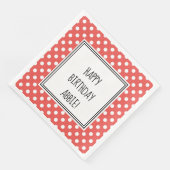 パーソナライズされた赤と白水玉模様パーティー (コーナー)