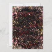 パーソナライズされた赤ゴールドスニーカー ボール 誕生日 招待状 (裏面)