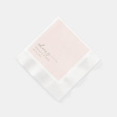 パーソナライズされた赤面イン結婚ドのナプキン 縁ありカクテルナプキン (角)