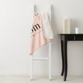 パーソナライズされた赤面ピンクと金ゴールドの世界のマ最高のーム シェルパブランケット (インサイチュ)