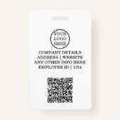 パーソナライズされた赤面ピンクガーリースモダンスタッフ バッジ (裏面)