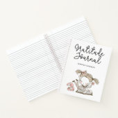 パーソナライズされた赤面ピンクガーリー感謝ジャーナル ノートブック (内部)