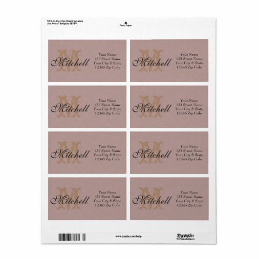 パーソナライズされた赤面出荷住所 シール (フルシート)