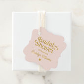パーソナライズされた赤面結婚金ゴールドブライダルシャワー フェイバータグ (インサイチュ)