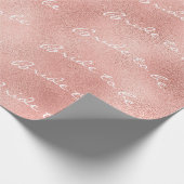 パーソナライズされた赤面花嫁へネームカスタムバラ ラッピングペーパー (角)