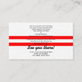 パーソナライズされた超加速パフォーマンスパーティー エンクロージャーカード (裏面)