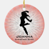 パーソナライズされた踊りオーナメント セラミックオーナメント (裏面)