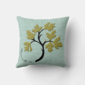 パーソナライズされた踊りツリーオリーブグリーン クッション (裏面)
