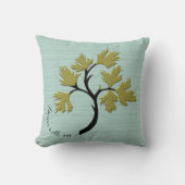 パーソナライズされた踊りツリーオリーブグリーン クッション (正面)