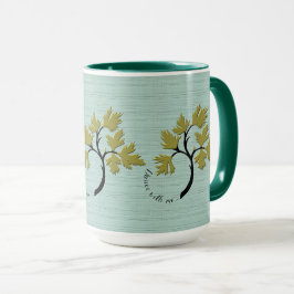 パーソナライズされた踊りツリーオリーブグリーン マグカップ