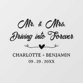 パーソナライズされた車のステッカーでスタイルに乗結婚る ウィンドウサイン (シート)