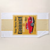 パーソナライズされた車庫 ビーチタオル (正面)