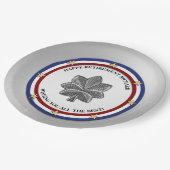 パーソナライズされた軍事退職パーティー ペーパープレート (アングル)