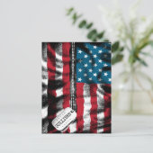 パーソナライズされた軍隊ソルダードッグラベルUSA国旗 ポストカード (スタンド正面)