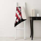 パーソナライズされた軍隊兵士ドッグタグUSA国旗 シェルパブランケット (インサイチュ)