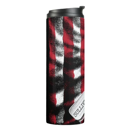 パーソナライズされた軍隊兵士ドッグタグUSA国旗 タンブラー (回転左)