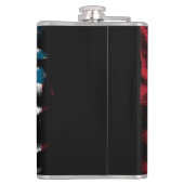 パーソナライズされた軍隊兵士ドッグタグUSA国旗 フラスク (裏面)