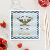 パーソナライズされた軍隊退職パーティー スタンダードランチョンナプキン (インサイチュ)