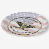 パーソナライズされた軍隊退職パーティー ペーパープレート (アングル)