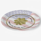 パーソナライズされた軍隊退職パーティー ペーパープレート (アングル)