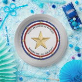 パーソナライズされた軍隊退職パーティー ペーパープレート (パーティー)