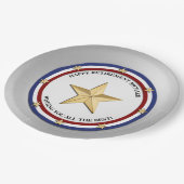 パーソナライズされた軍隊退職パーティー ペーパープレート (アングル)