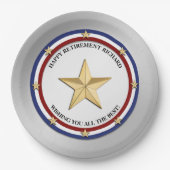 パーソナライズされた軍隊退職パーティー ペーパープレート (正面)