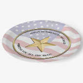 パーソナライズされた軍隊退職パーティー ペーパープレート (アングル)