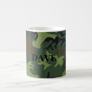 パーソナライズされた軍隊 コーヒーマグカップ