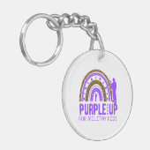 パーソナライズされた軍隊 – パープルアップ軍隊子 キーホルダー (正面左)