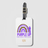 パーソナライズされた軍隊 – パープルアップ軍隊子 ラゲッジタグ (正面縦)